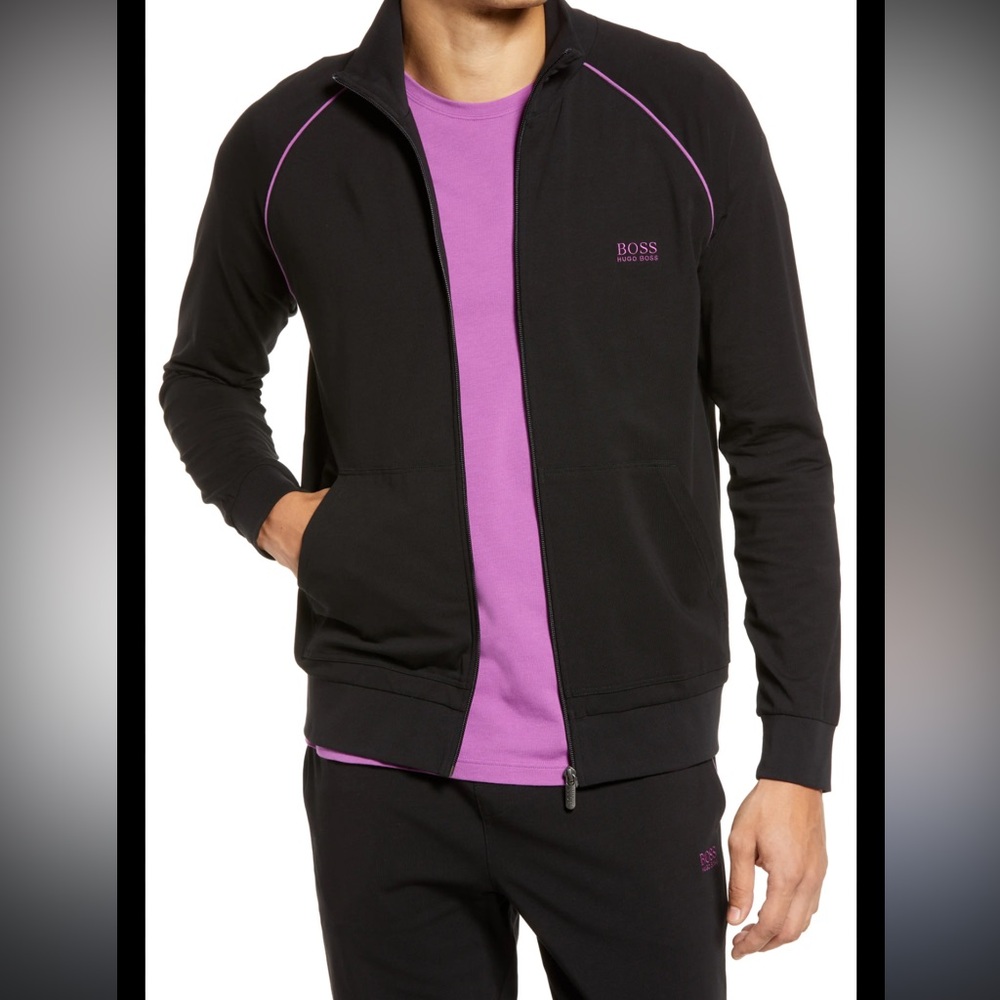Boss Black Jacket with Purple Details men size L